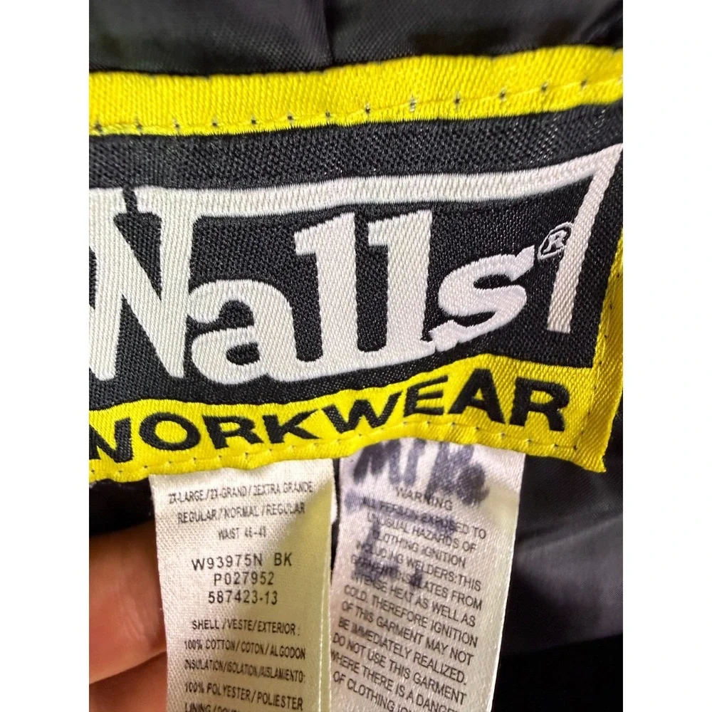 Walls Work Wear Mens Bib Insulated‎ Overalls Black Size 2XL Regular